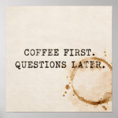 Koffie Eerst Poster (Voorkant)