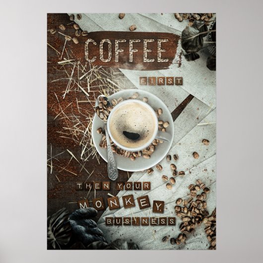 Koffie eerst poster (Voorkant)