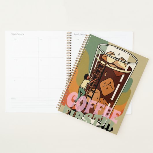 Koffie eerst - Retro Iced Coffee Art Planner (Display)