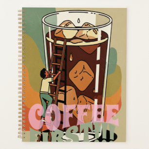 Koffie eerst - Retro Iced Coffee Art Planner