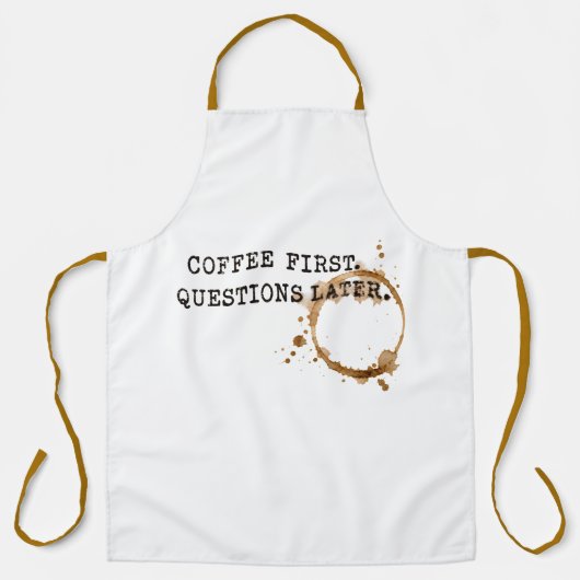 Koffie Eerst Schort (Voorkant)