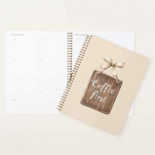 Koffie Eerst Teken Boog Planner
