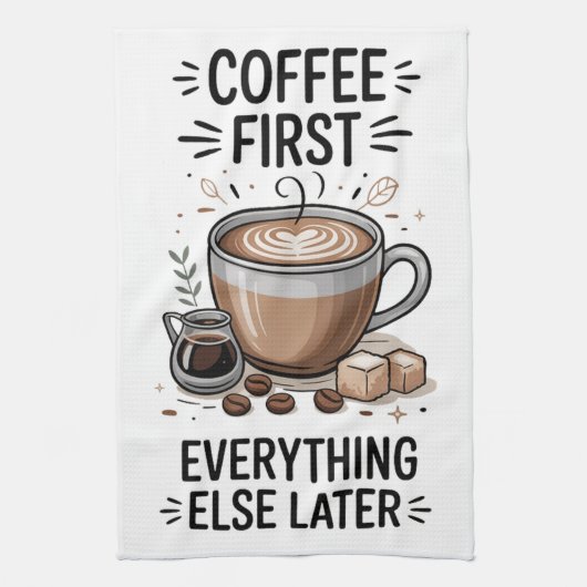 Koffie Eerst Theedoek (Verticaal)