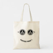 Koffie eerst tote bag (Achterkant)