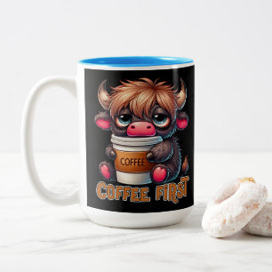 Koffie Eerst Tweekleurige Koffiemok