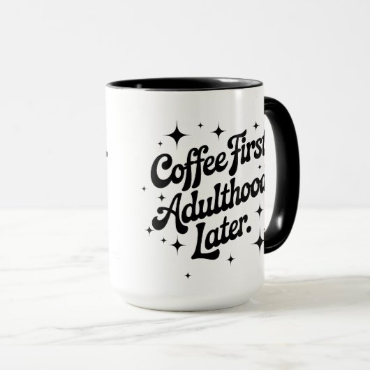 Koffie eerst, volwassenheid later mok (Voorkant rechts)