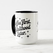 Koffie eerst, volwassenheid later mok (Voorkant links)