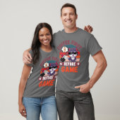 Koffie eerst voor het spel vriend t-shirt (Unisex)