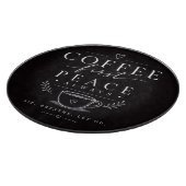 Koffie eerst vrede snijplank (Hoek)