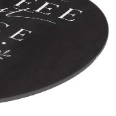 Koffie eerst vrede snijplank (Hoek)