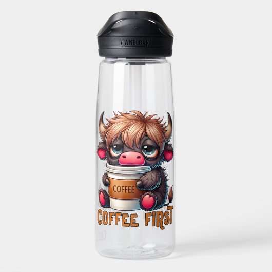 Koffie Eerst Waterfles (Achterkant)