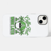 Koffie eerst, werk later. Aangedreven door Caffeïn Case-Mate iPhone Case (Achterkant (horizontaal))