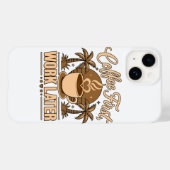 Koffie Eerst, Werk Later – Powered by Caffeïne Case-Mate iPhone Case (Achterkant (horizontaal))