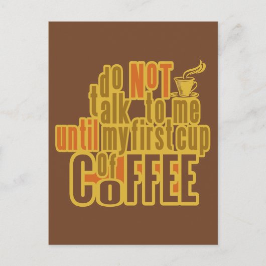 KOFFIE EERSTE aangepaste briefkaart (Voorkant)