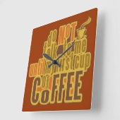 KOFFIE EERSTE aangepaste wandklok (Hoek)