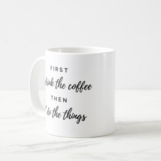 Koffie - Eerste drink b) Koffiemok (Voorkant links)