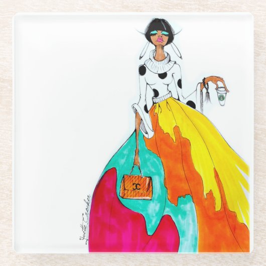 Koffie eerste glas Onderzetter (Voorkant)