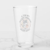Koffie-eerste houding Fun Cat Design Glas (Achterkant)