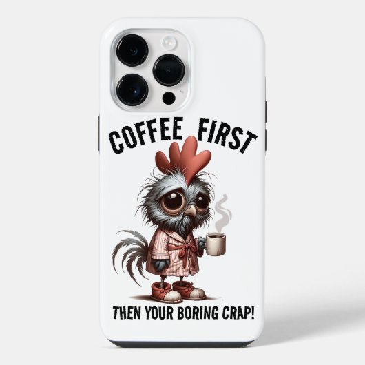 Koffie eerste meme iPhone hoesje (Achterkant)