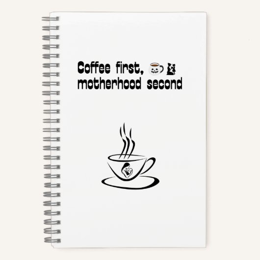 Koffie eerste moederschap tweede - vetgedrukte typ notitieboek (Voorkant)