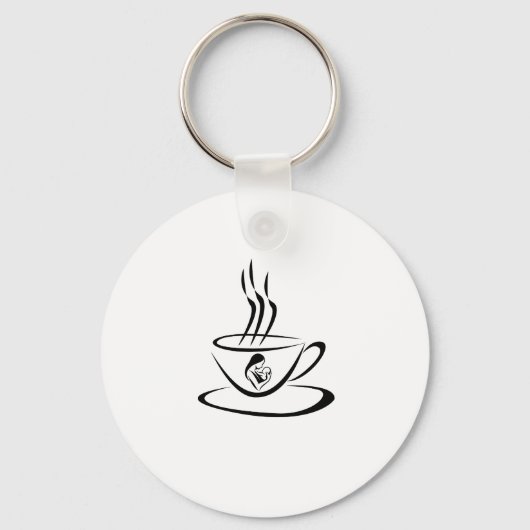 Koffie eerste moederschap tweede - vetgedrukte typ sleutelhanger (Achterkant)