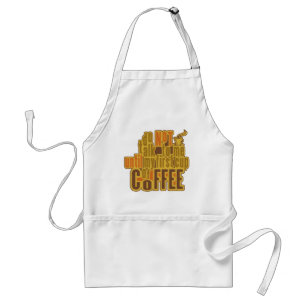KOFFIE EERSTE schort - kies stijl, kleur