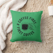 koffie eerste t-shirt kussen (Deken)