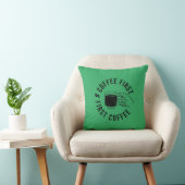 koffie eerste t-shirt kussen (Stoel)
