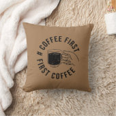 koffie eerste t-shirt werpt kussen (Deken)