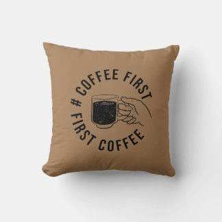 koffie eerste t-shirt werpt kussen