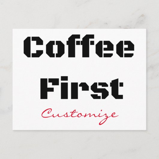 Koffie eerste Thunder_Cove Briefkaart (Voorkant)