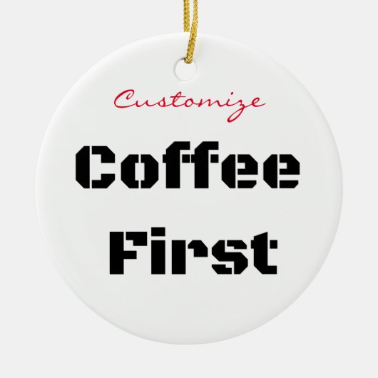 Koffie eerste Thunder_Cove Keramisch Ornament (Voorkant)