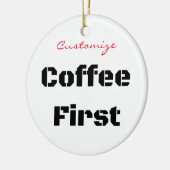 Koffie eerste Thunder_Cove Keramisch Ornament (Links)