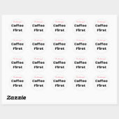 Koffie eerste Thunder_Cove Ronde Sticker (Vel)