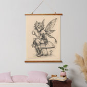 Koffie Elf Hangend Wandkleed (Slaapkamer)