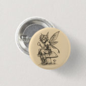 Koffie Elf Ronde Button 3,2 Cm (Voorkant /achterkant)