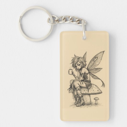 Koffie Elf Sleutelhanger (Voorkant)