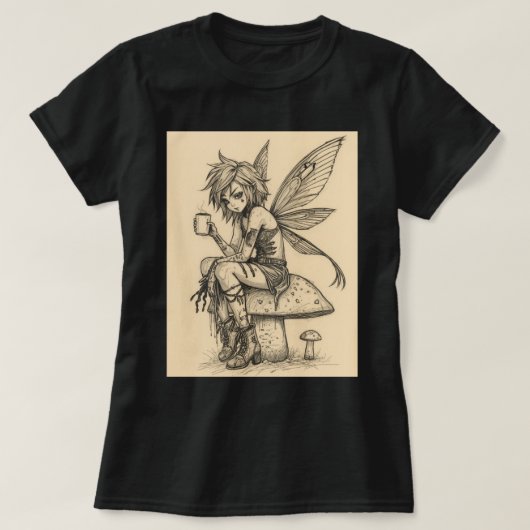 Koffie Elf T-shirt (Design voorkant)
