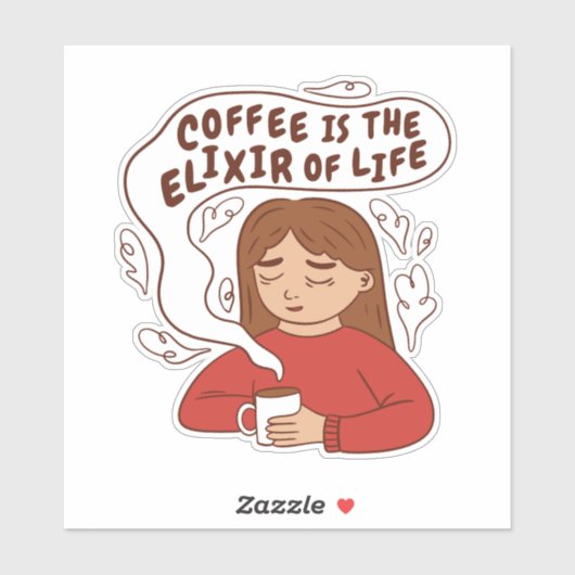 KOFFIE ELIXIR QUOTE STICKER (Vel)