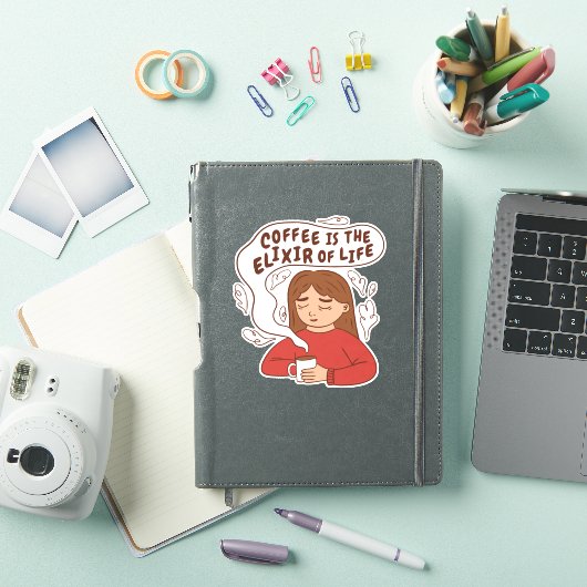 KOFFIE ELIXIR QUOTE STICKER (iPad Cover)