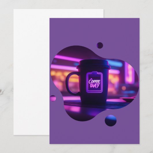 Koffie elke dag kaart (Voorkant / Achterkant)
