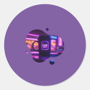 Koffie elke dag ronde sticker