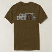Koffie elke dag t-shirt (Design voorkant)