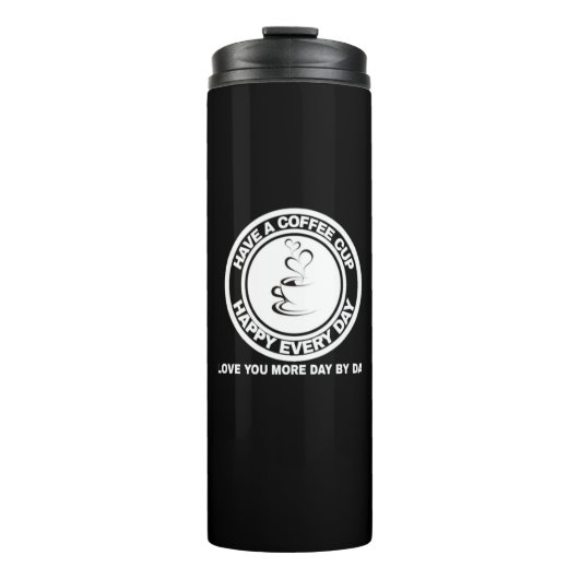 Koffie elke dag thermosbeker (Voorkant)