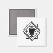 Koffie-embleem magneet (Voorkant / Achterkant)