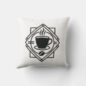 Koffie-embleemkussen Kussen (Achterkant)