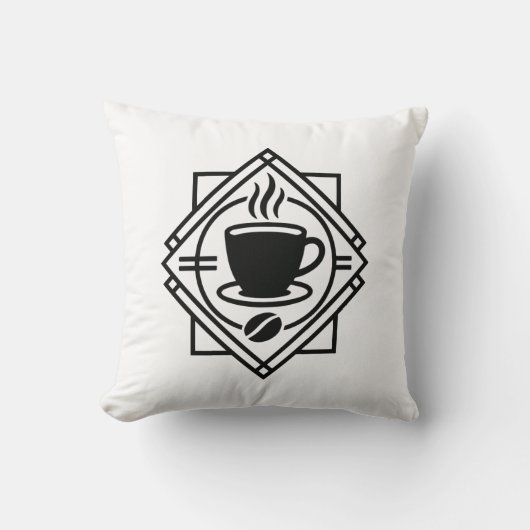 Koffie-embleemkussen Kussen (Voorkant)