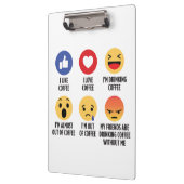 Koffie Emoticons Klembord (Links)