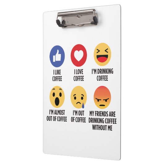 Koffie Emoticons Klembord (Links)