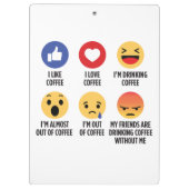 Koffie Emoticons Klembord (Achterkant)